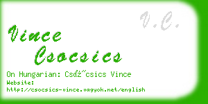 vince csocsics business card